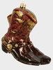 WK1291 Weihnachtskugel aus Glas Cowbystiefel ca_ 11cm hoch